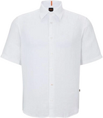 Hugo Boss Orange Rash Cotton S/S Shirt: WHITE