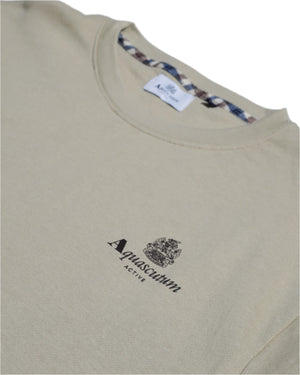 Aquascutum Active Small Logo Sweatshirt: BEIGE