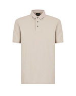 Emporio Armani Collar Logo Polo Shirt: BEIGE