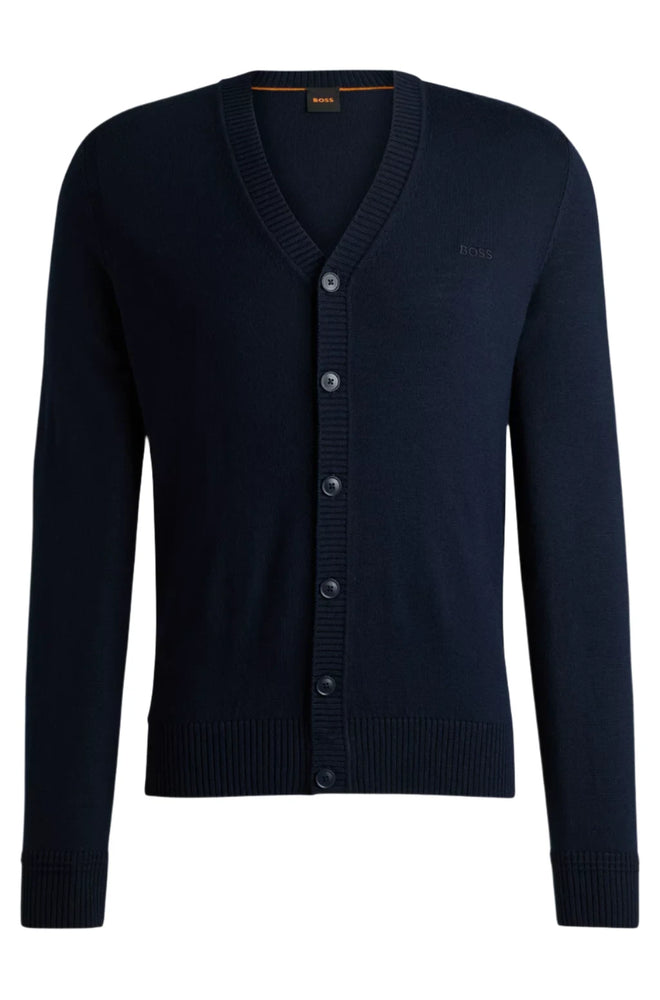 Hugo Boss Orange Avac Cardigan: DARK BLUE