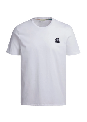 Sandbanks Badge Logo T-Shirt: WHITE