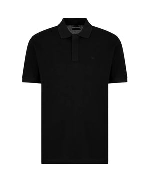 Emporio Armani Hidden Button Plackett Polo Shirt: BLACK