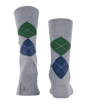 Burlington King Sock: GREY/BLUE