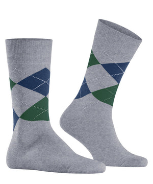 Burlington King Sock: GREY/BLUE