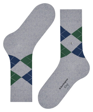 Burlington King Sock: GREY/BLUE