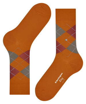 Burlington King Sock: RUST