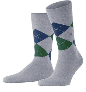 Burlington King Sock: GREY/BLUE