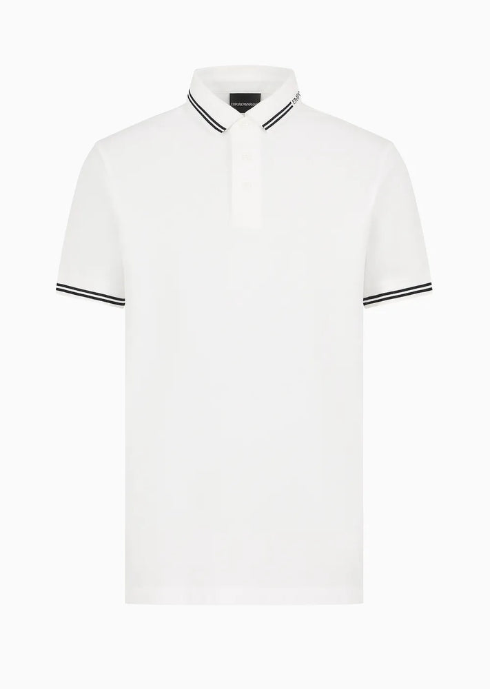 Emporio Armani Eagle Brand Polo Shirt: WHITE