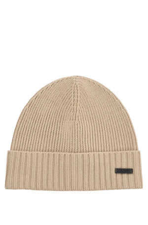 Hugo Boss Orange Fati Beanie: LIGHT BEIGE