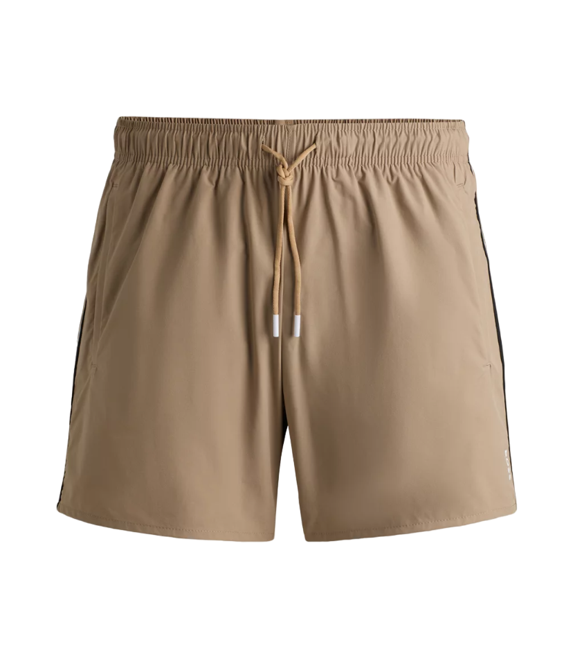 Hugo Boss Orange Iconic Swim Short: DARK BEIGE