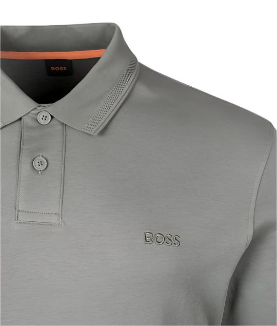 Hugo Boss Orange Pe Interlock L/S Polo Shirt: OPEN GREY