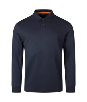 Hugo Boss Orange Pe Interlock L/S Polo Shirt: DARK BLUE