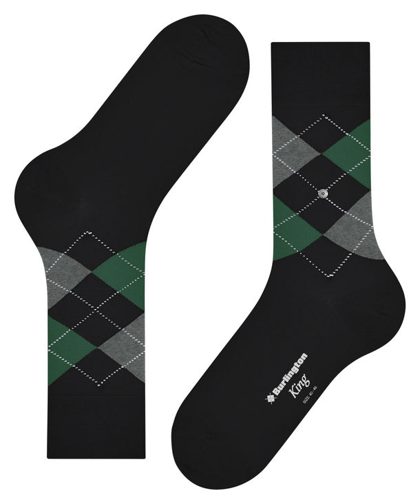 Burlington King Sock: BLACK/GREY