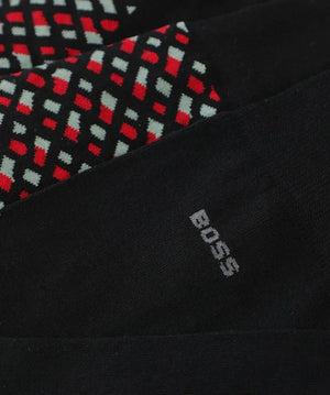 Hugo Boss Orange 2 Pack RS Logo Sock: BLACK