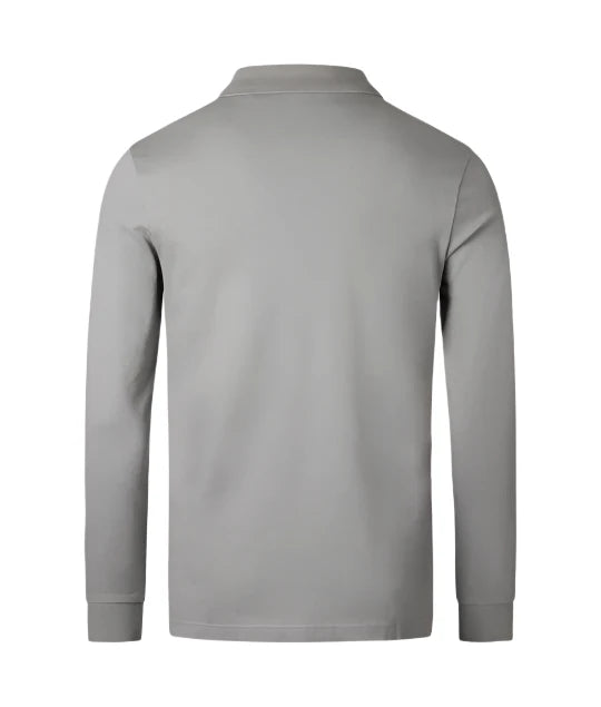 Hugo Boss Orange Passerby L/S Polo Shirt: OPEN GREY