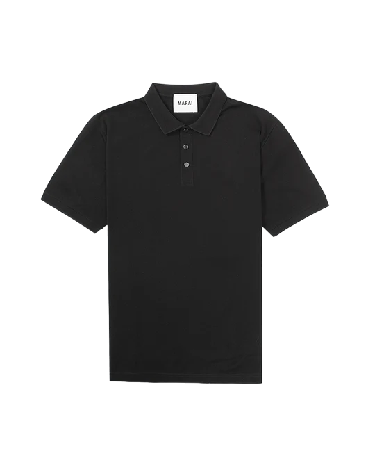 Marai Pique Polo Shirt: BLACK