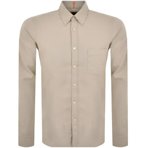 Hugo Boss Orange Rickert L/S Shirt: LIGHT BEIGE