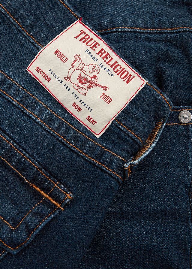 True Religion Ricky SN Flap Relaxed Straight Jean: DAMON DARK WASH (Dark Worn)