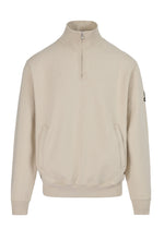 Sandbanks Quarter Zip Sweatshirt: STONE