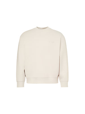 Emporio Armani Crewneck Logo Sweatshirt: BEIGE