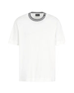 Emporio Armani Stitched Logo T-Shirt: WHITE