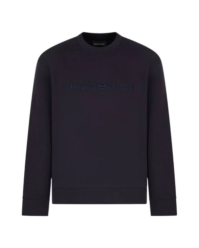 Emporio Armani Crewneck Logo Sweatshirt: NAVY