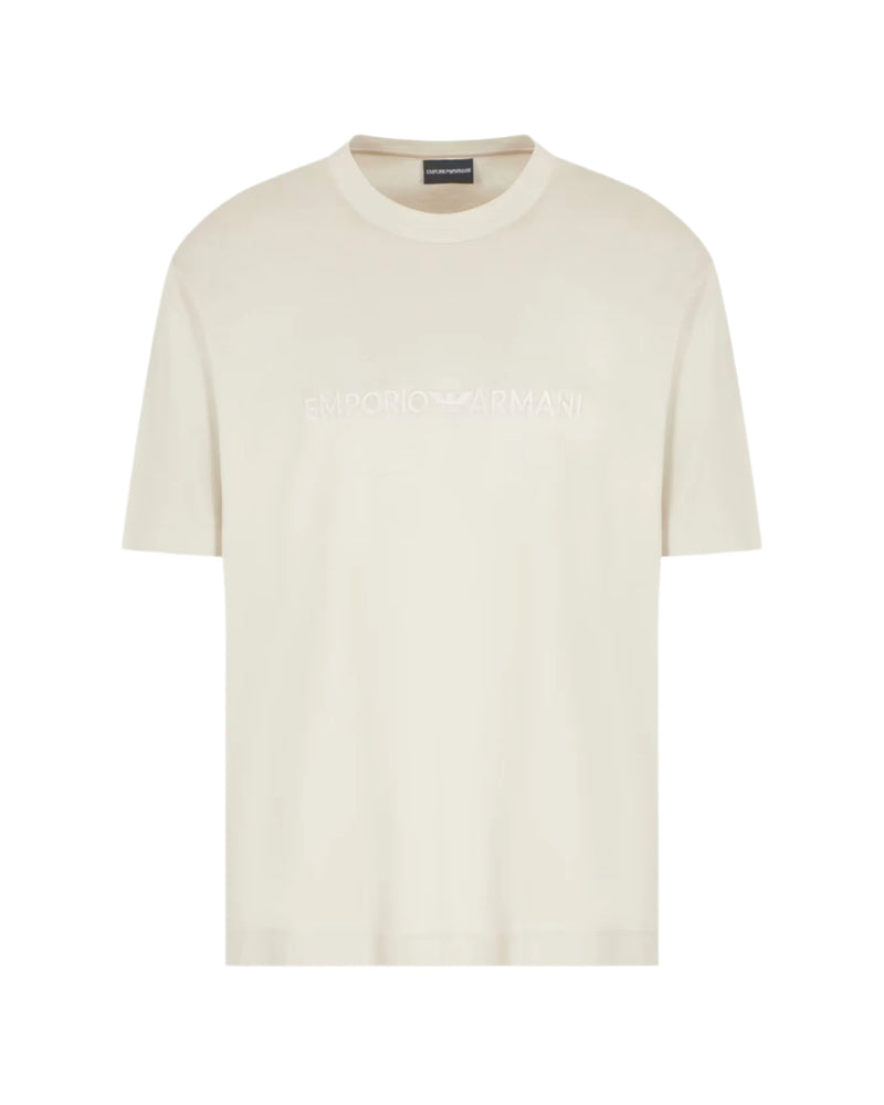 Emporio Armani Crewneck Logo T-Shirt: BEIGE