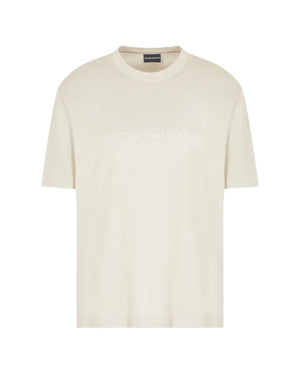 Emporio Armani Crewneck Logo T-Shirt: BEIGE