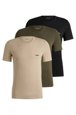 Hugo Boss Orange 3 Pack T-Shirts: MULTI COLOURS