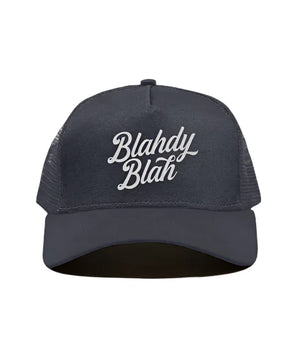 Blahdy Blah Trucker Cap: GREY