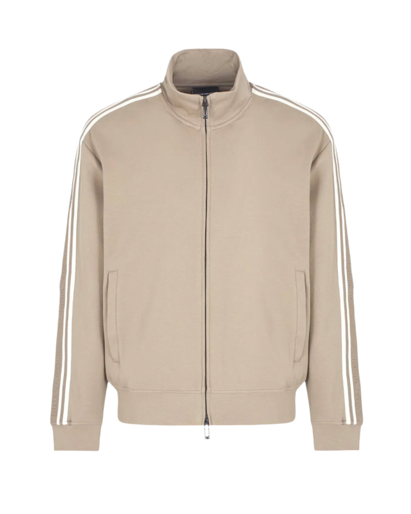 Emporio Armani Zip Up Sweatshirt: DARK BEIGE