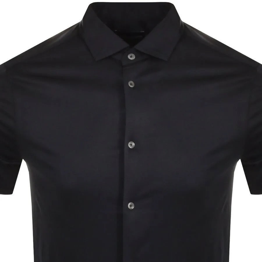 Emporio Armani Essentials Full Button Polo Shirt: NAVY