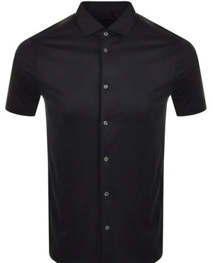 Emporio Armani Essentials Full Button Polo Shirt: NAVY